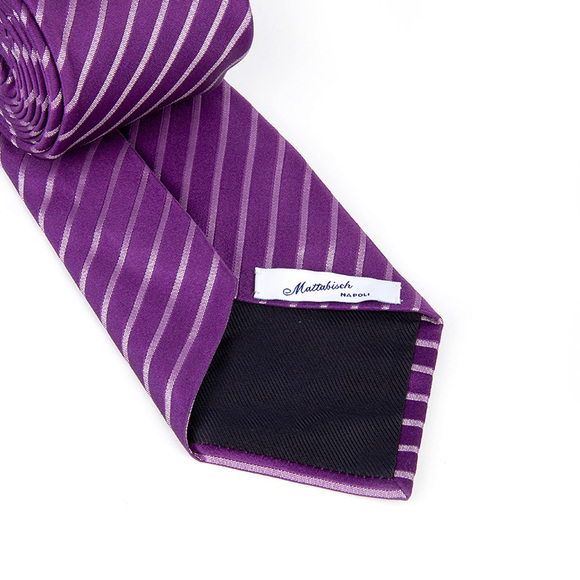 MATTABISCH LAVENDER BLUSH, VIOLET STRIPED TIE | MENS - Picture 4 of 4